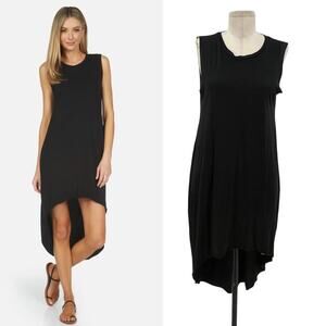 Michael Lauren Walt Le Black High-Low Dress Cotton Sleeveless Size Large